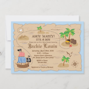 uitnodiging voor piratenBaby shower