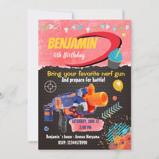 Uitnodiging voor pistoolgevecht (Voorkant)