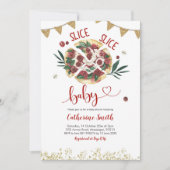 Uitnodiging voor Pizza Baby Shower (Voorkant)