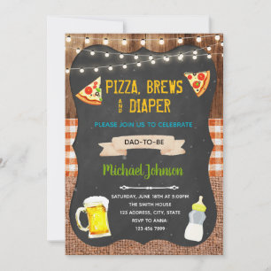 Uitnodiging voor Pizza, bier en luiers