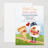 Uitnodiging voor Pizza Bridal Shower (Voorkant / Achterkant)
