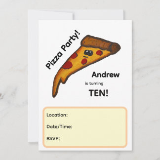 Uitnodiging voor pizzafeestje
