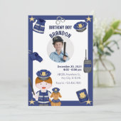 Uitnodiging voor politiejongen (Staand voorkant)