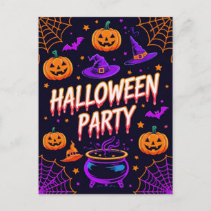 Uitnodiging voor Pompoen Ketel Halloween Feest