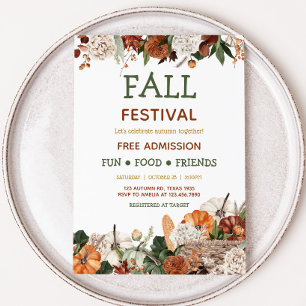 Uitnodiging voor Pompoen Oogst Herfst Festival Fee