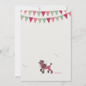 Uitnodiging voor Poodle Rok Hupfeest (Achterkant)