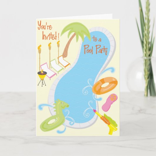 Uitnodiging voor poolpartijen (Voorkant)