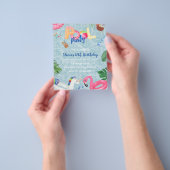 Uitnodiging voor poolpartijen flyer (Hand)