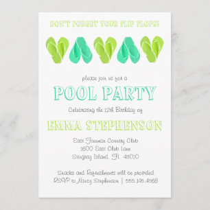 Uitnodiging voor poolpartijen   Heldere Teenslippe