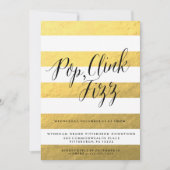Uitnodiging voor POP FIZZ CLINK feestelijke feest (Voorkant)