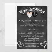 Uitnodiging voor post Wedding Trendy Chalkboard (Voorkant / Achterkant)