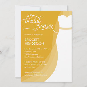 Uitnodiging voor prachtige dress Bridal-douches