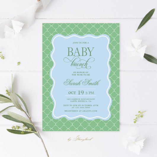 Uitnodiging voor Preppy Baby Brunch