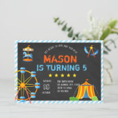 Uitnodiging voor pretpark (Staand voorkant)