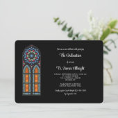 Uitnodiging voor Priesterwijding met Glas in Lood  (Staand voorkant)