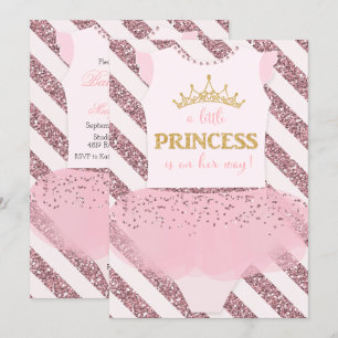 Uitnodiging voor prinses baby shower