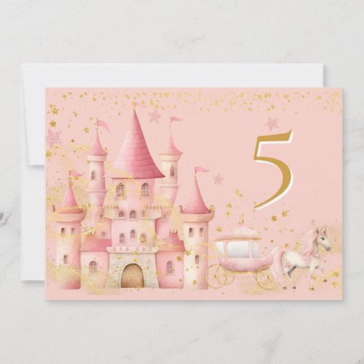 Uitnodiging voor prinsessenfoto's 'Er was eens' (Achterkant)