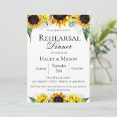 Uitnodiging voor proefdiner op zonnebloemveld (Staand voorkant)