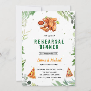 Uitnodiging voor proefhuwelijksdiner met pizza en