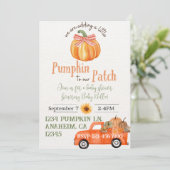Uitnodiging voor Pumpkin Patch Baby shower (Staand voorkant)
