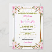 Uitnodiging voor Quinceañera (Voorkant)