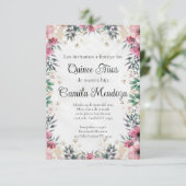 Uitnodiging voor Quinceañera/Huwelijk/Uitnodiging (Staand voorkant)