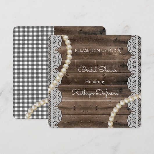 Uitnodiging voor racistische parels & lichte brida (Voorkant / Achterkant)