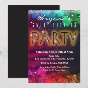 Uitnodiging voor Rainbow Lights Sparkle Dance Club
