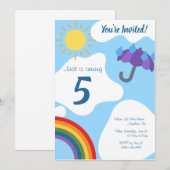 Uitnodiging voor Regen of Zinnen (Voorkant / Achterkant)