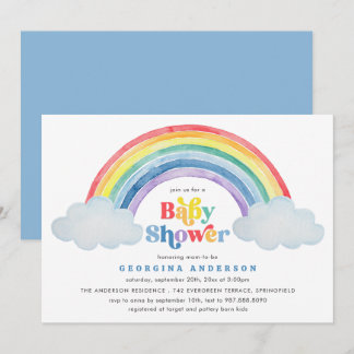 Uitnodiging voor Regenboog Baby Shower