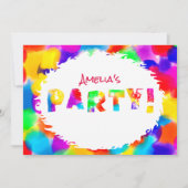 Uitnodiging voor Regenboog Kleurenfeest (Voorkant)