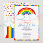 Uitnodiging voor regenboogpartijen (Voorkant / Achterkant)