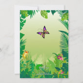 Uitnodiging voor regenwoud Rockin' Rainforest Birt (Achterkant)