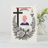 Uitnodiging voor religieuze begrafenis (Staand voorkant)
