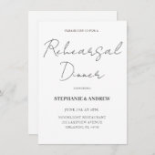 Uitnodiging voor repetitie voor zwarte en witte br (Voorkant / Achterkant)