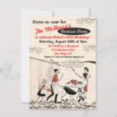 Uitnodiging voor Retro Barbecue Party (Voorkant)