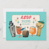 Uitnodiging voor Retro Cocktailparty (Achterkant)