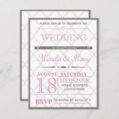 Uitnodiging voor Retro Wedding (Voorkant / Achterkant)