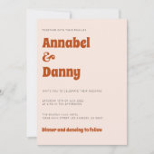 Uitnodiging voor Retro Wedding (Voorkant)