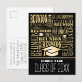 Uitnodiging voor reünie van school (Voorkant / Achterkant)