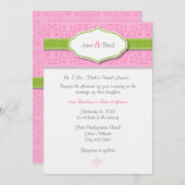 Uitnodiging voor ribbon en zegelhuwelijk (Voorkant / Achterkant)