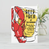 Uitnodiging voor rivierkreeft koken (Staand voorkant)