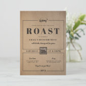 Uitnodiging voor roastfeestje (Staand voorkant)