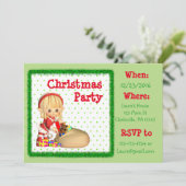 Uitnodiging voor Rode en Groene Kerstmis (Staand voorkant)