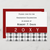 Uitnodiging voor rode Graduation (Voorkant / Achterkant)