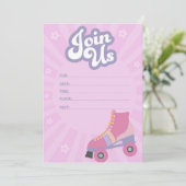 Uitnodiging voor rolschaatsen (Staand voorkant)