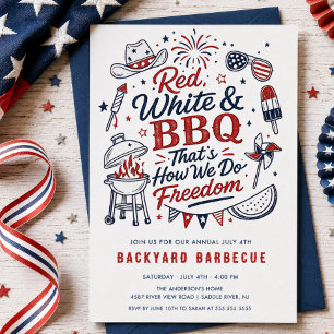 Uitnodiging voor Rood Wit & BBQ-feest