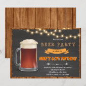 Uitnodiging voor root bier verjaardagsfeest (Voorkant / Achterkant)