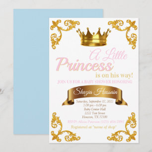 Uitnodiging voor Royal Princess Baby Shower