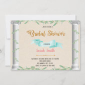 Uitnodiging voor rustieke Griekse themafeest (Voorkant)